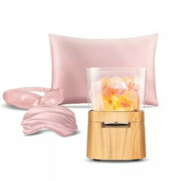 Lomi Wireless Bluetooth Speaker Lamp with Himalayan Salt + Satin Sleep Kit / NIB - Picture 3 of 4